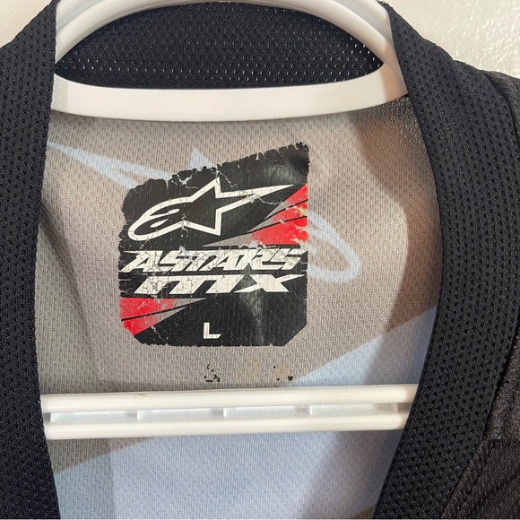 Vintage Alpinestars AStars Racer MX Series Motorcycle Jersey Mens Large - Blue - Picture 3 of 10